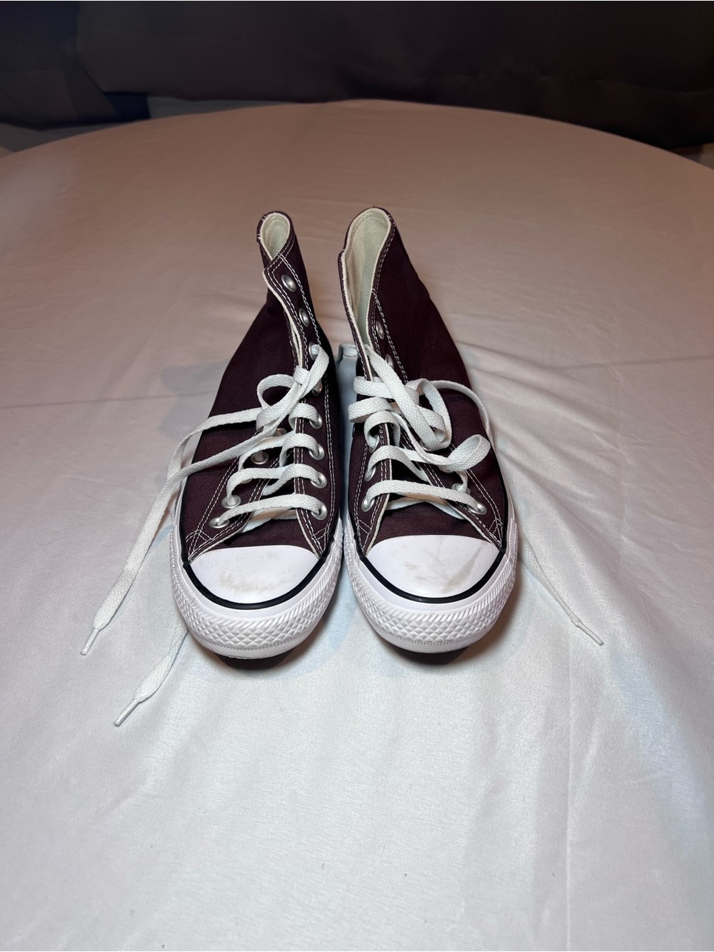 Converse All Star Womens High-Top Canvas Sneakers in Deep Burgundy 9